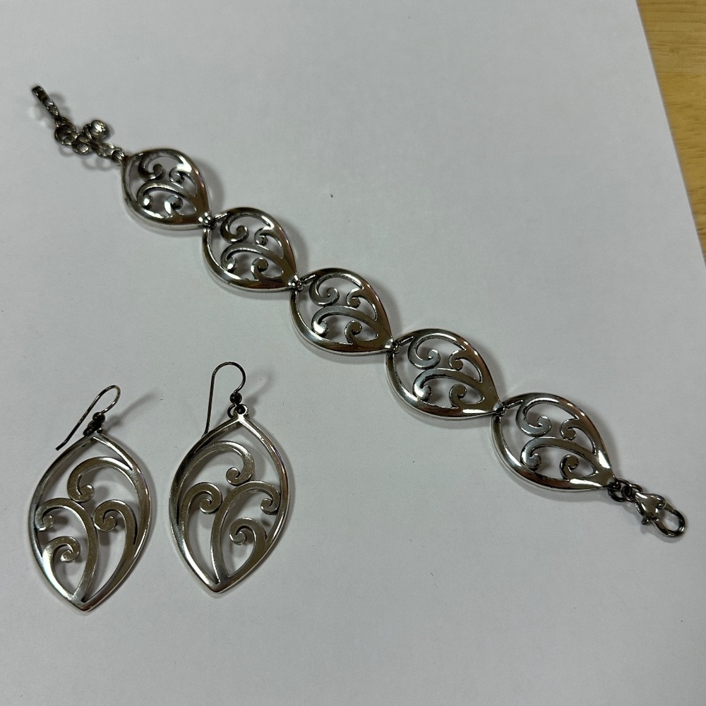 Brighton Open Filigree Link Bracelet & Earring Set
